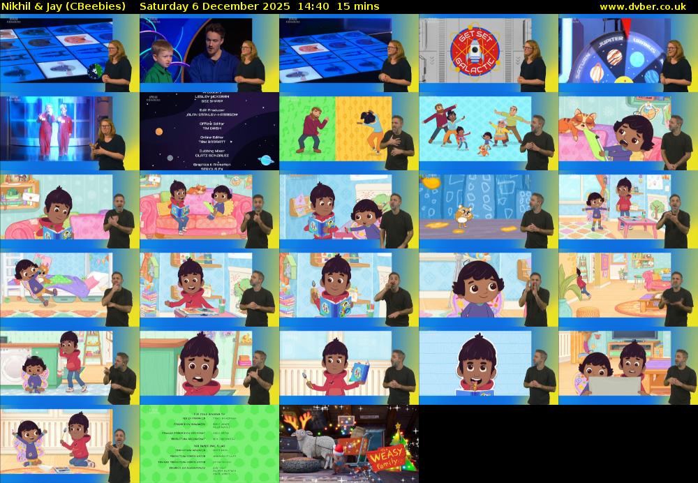 Nikhil & Jay (CBeebies) Saturday 6 December 2025 14:40 - 14:55