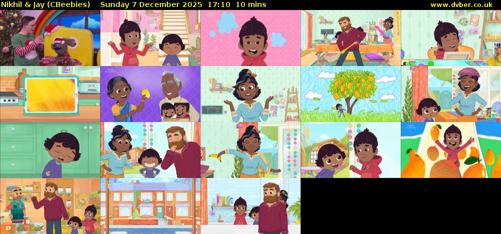 Nikhil & Jay (CBeebies) Sunday 7 December 2025 17:10 - 17:20