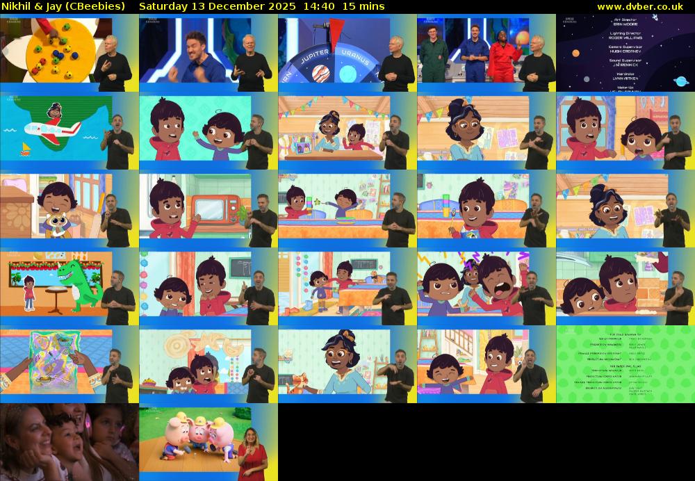 Nikhil & Jay (CBeebies) Saturday 13 December 2025 14:40 - 14:55