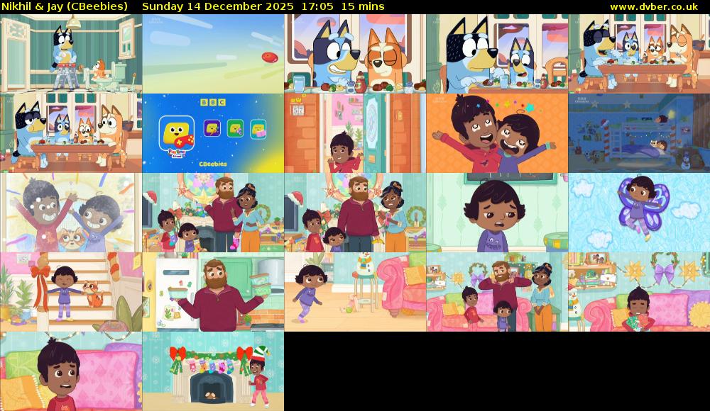 Nikhil & Jay (CBeebies) Sunday 14 December 2025 17:05 - 17:20