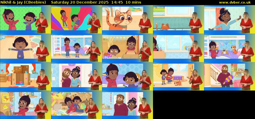 Nikhil & Jay (CBeebies) Saturday 20 December 2025 14:45 - 14:55