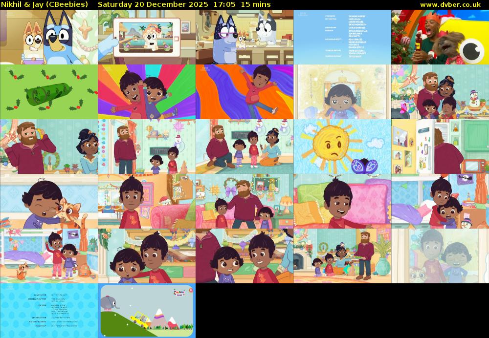 Nikhil & Jay (CBeebies) Saturday 20 December 2025 17:05 - 17:20