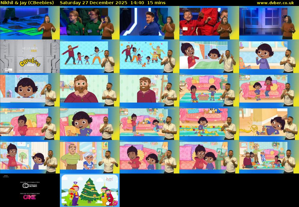 Nikhil & Jay (CBeebies) Saturday 27 December 2025 14:40 - 14:55