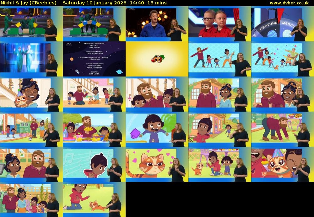 Nikhil & Jay (CBeebies) Saturday 10 January 2026 14:40 - 14:55