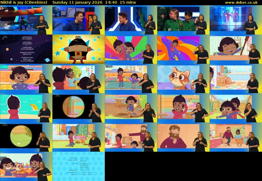 Nikhil & Jay (CBeebies) Sunday 11 January 2026 14:40 - 14:55