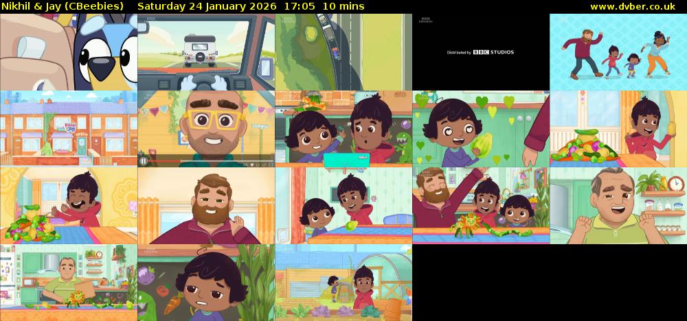 Nikhil & Jay (CBeebies) Saturday 24 January 2026 17:05 - 17:15