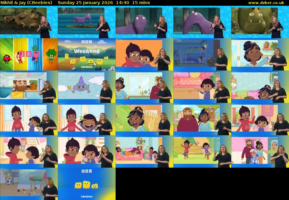 Nikhil & Jay (CBeebies) Sunday 25 January 2026 14:40 - 14:55
