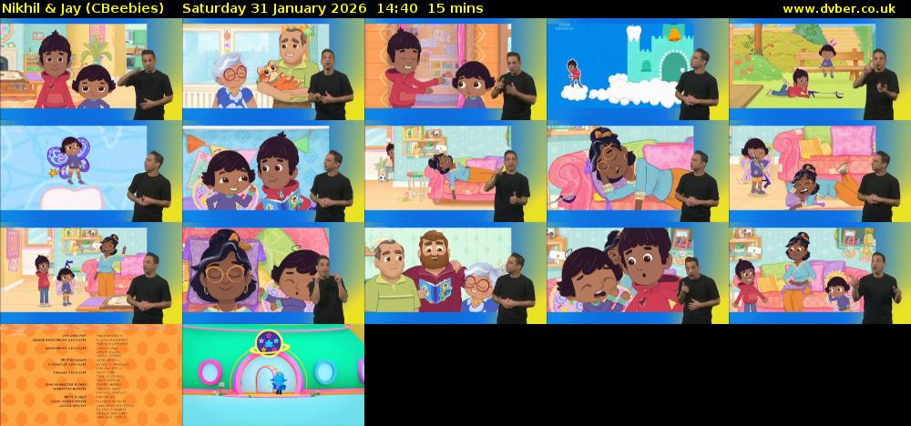 Nikhil & Jay (CBeebies) Saturday 31 January 2026 14:40 - 14:55