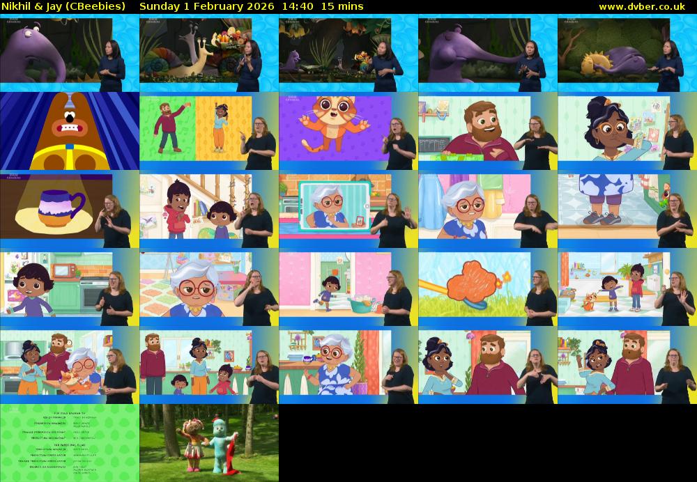 Nikhil & Jay (CBeebies) Sunday 1 February 2026 14:40 - 14:55