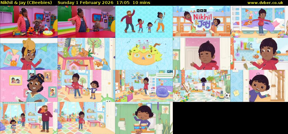 Nikhil & Jay (CBeebies) Sunday 1 February 2026 17:05 - 17:15