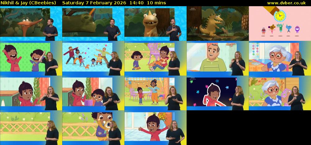 Nikhil & Jay (CBeebies) Saturday 7 February 2026 14:40 - 14:50