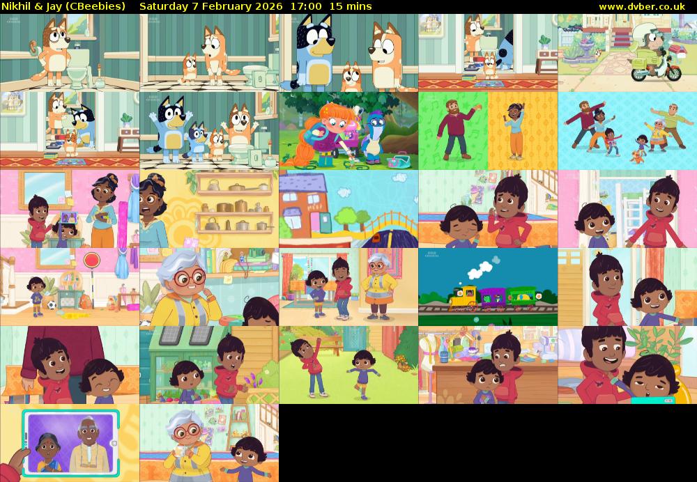 Nikhil & Jay (CBeebies) Saturday 7 February 2026 17:00 - 17:15