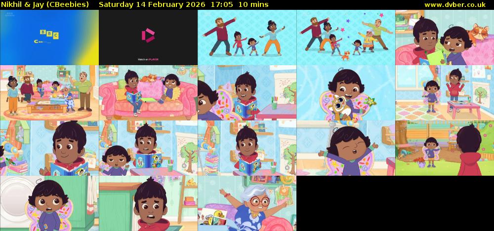 Nikhil & Jay (CBeebies) Saturday 14 February 2026 17:05 - 17:15