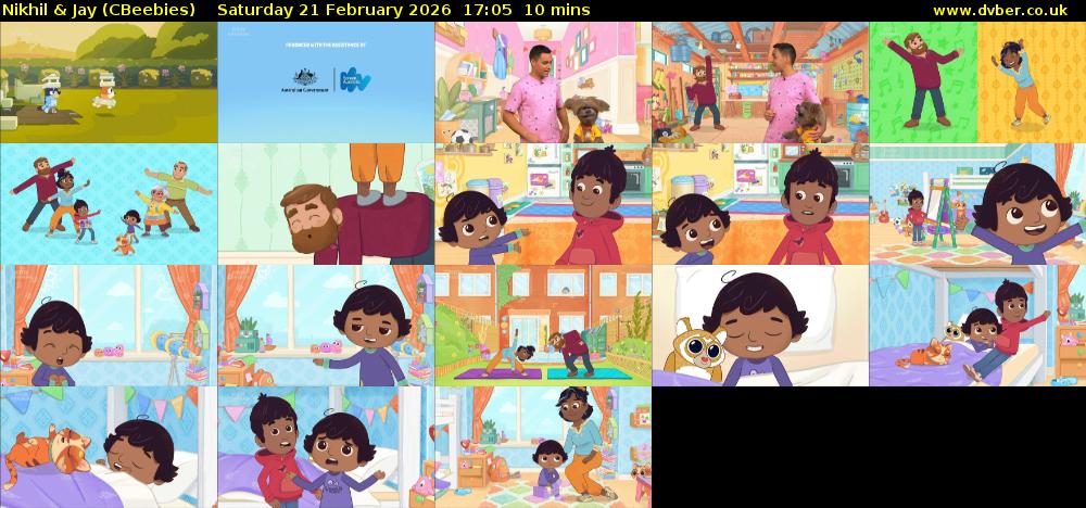 Nikhil & Jay (CBeebies) Saturday 21 February 2026 17:05 - 17:15