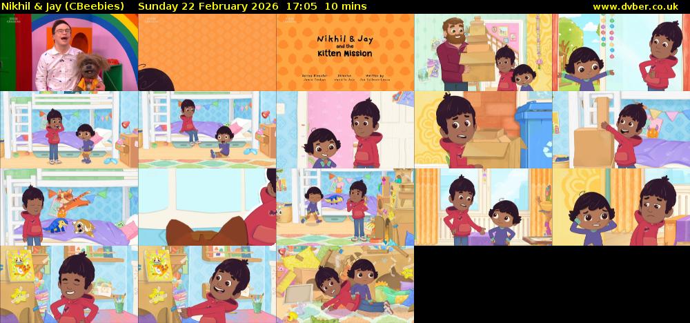 Nikhil & Jay (CBeebies) Sunday 22 February 2026 17:05 - 17:15