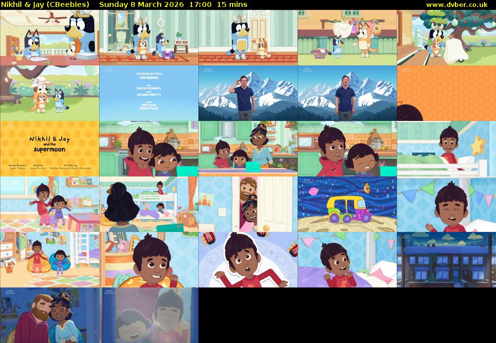 Nikhil & Jay (CBeebies) Sunday 8 March 2026 17:00 - 17:15