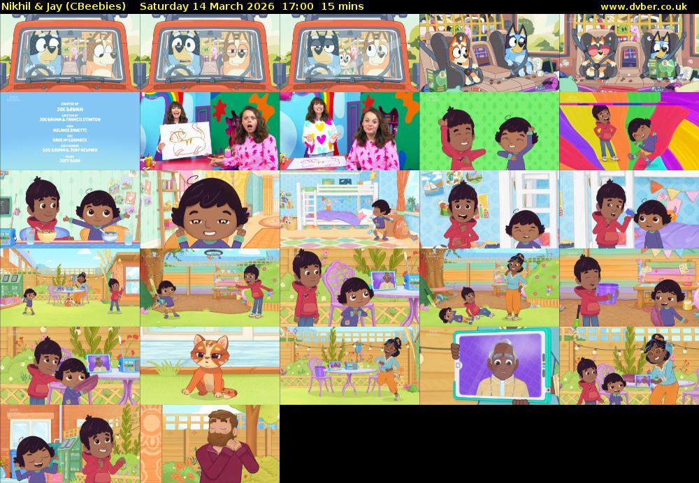 Nikhil & Jay (CBeebies) Saturday 14 March 2026 17:00 - 17:15