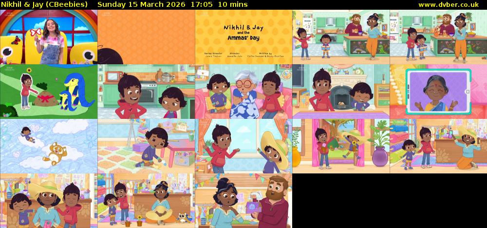 Nikhil & Jay (CBeebies) Sunday 15 March 2026 17:05 - 17:15