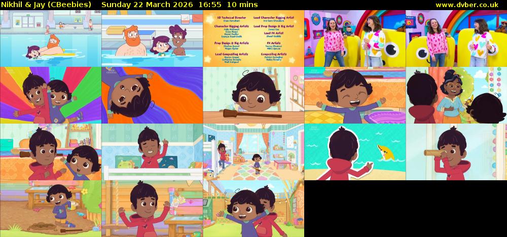 Nikhil & Jay (CBeebies) Sunday 22 March 2026 16:55 - 17:05