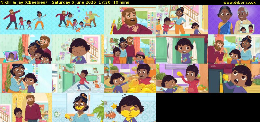 Nikhil & Jay (CBeebies) Saturday 6 June 2026 17:20 - 17:30