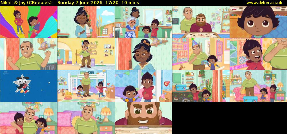Nikhil & Jay (CBeebies) Sunday 7 June 2026 17:20 - 17:30