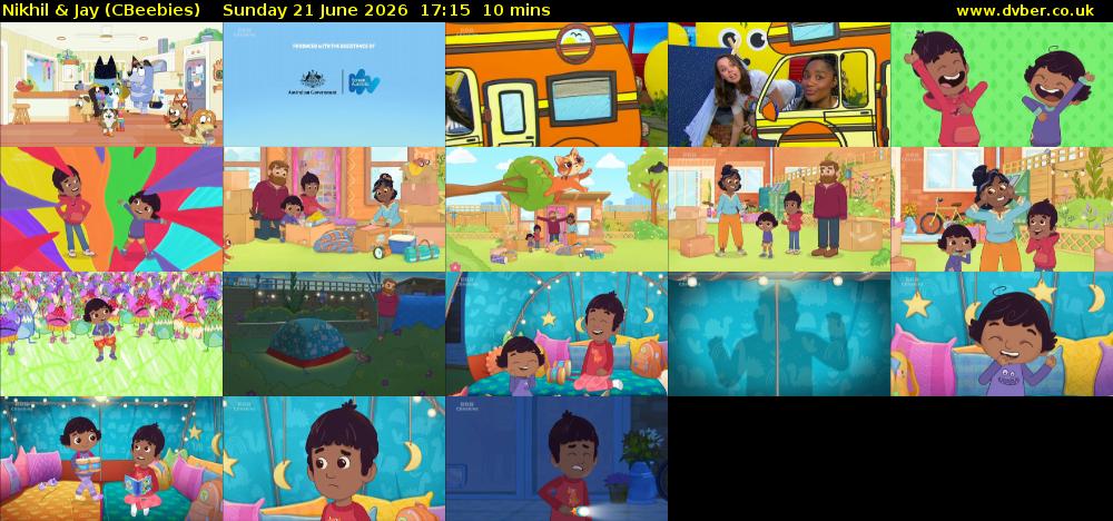 Nikhil & Jay (CBeebies) Sunday 21 June 2026 17:15 - 17:25