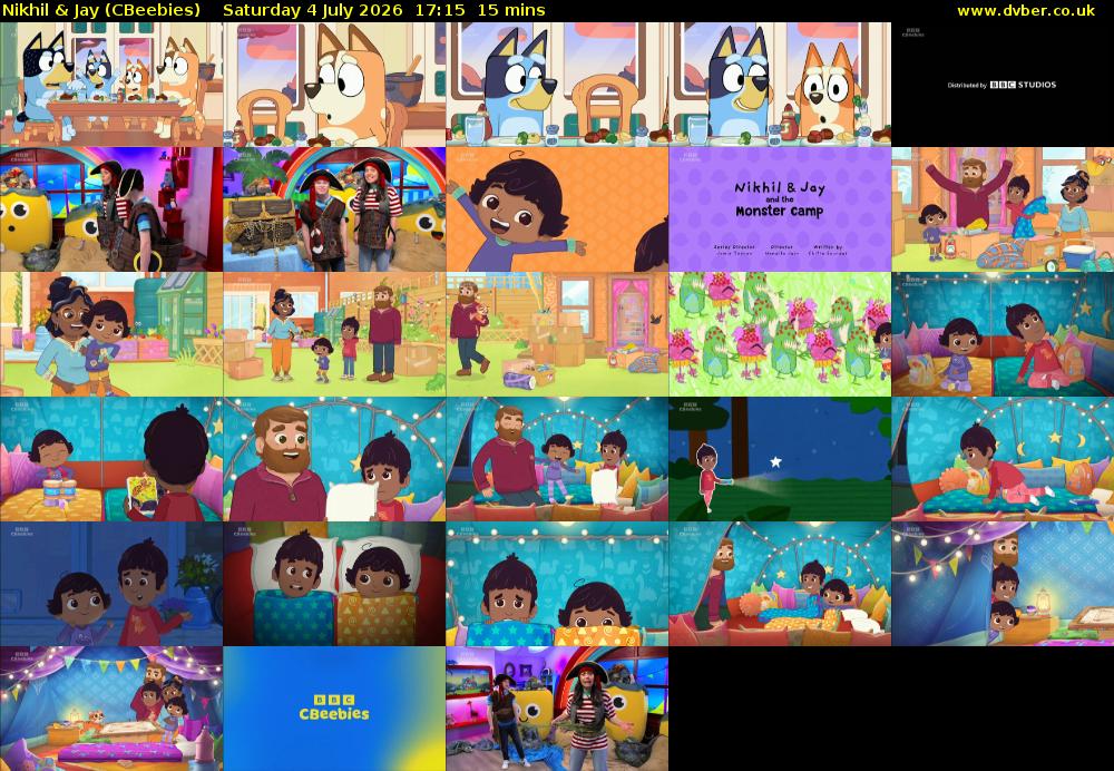 Nikhil & Jay (CBeebies) Saturday 4 July 2026 17:15 - 17:30
