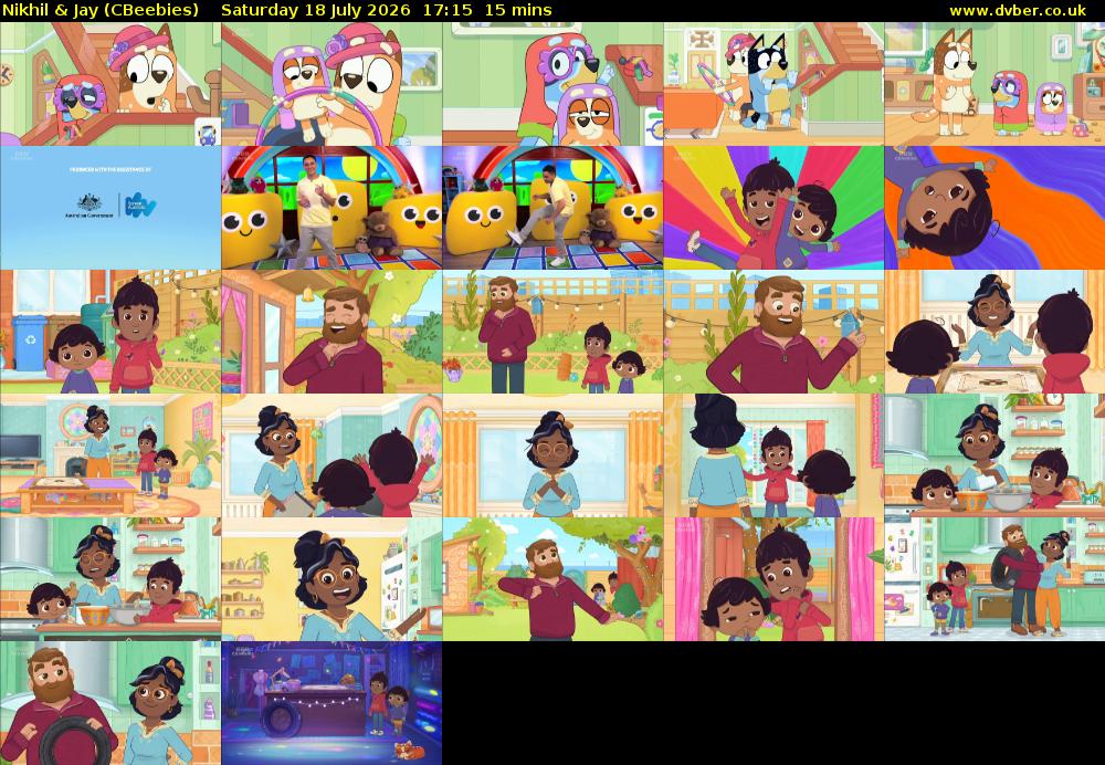 Nikhil & Jay (CBeebies) Saturday 18 July 2026 17:15 - 17:30