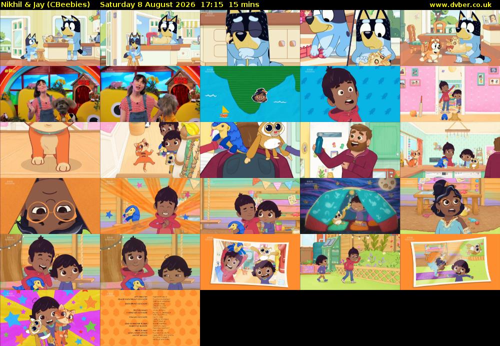 Nikhil & Jay (CBeebies) Saturday 8 August 2026 17:15 - 17:30