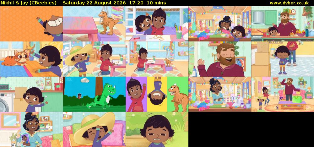 Nikhil & Jay (CBeebies) Saturday 22 August 2026 17:20 - 17:30