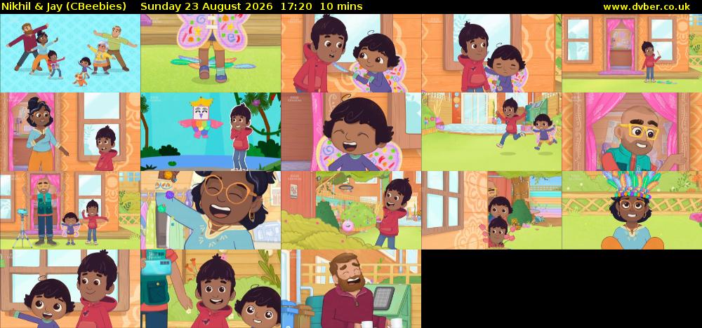Nikhil & Jay (CBeebies) Sunday 23 August 2026 17:20 - 17:30