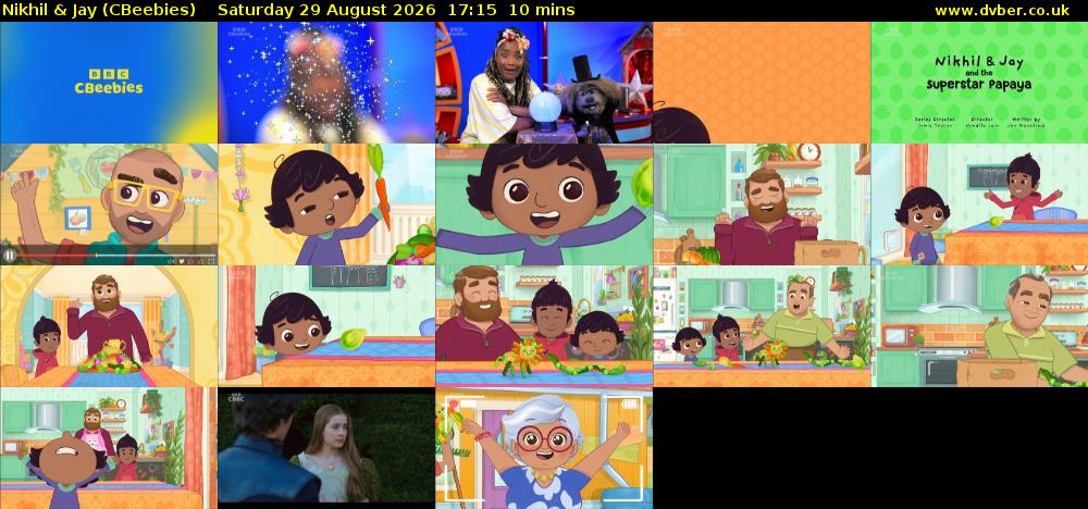 Nikhil & Jay (CBeebies) Saturday 29 August 2026 17:15 - 17:25