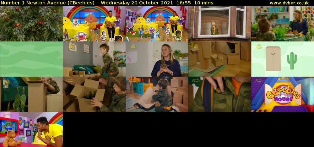 Number 1 Newton Avenue (CBeebies) Wednesday 20 October 2021 16:55 - 17:05