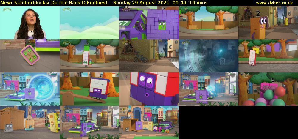 Numberblocks: Double Back (CBeebies) Sunday 29 August 2021 09:40 - 09:50