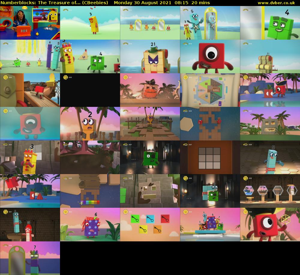 Numberblocks: The Treasure of... (CBeebies) Monday 30 August 2021 08:15 - 08:35