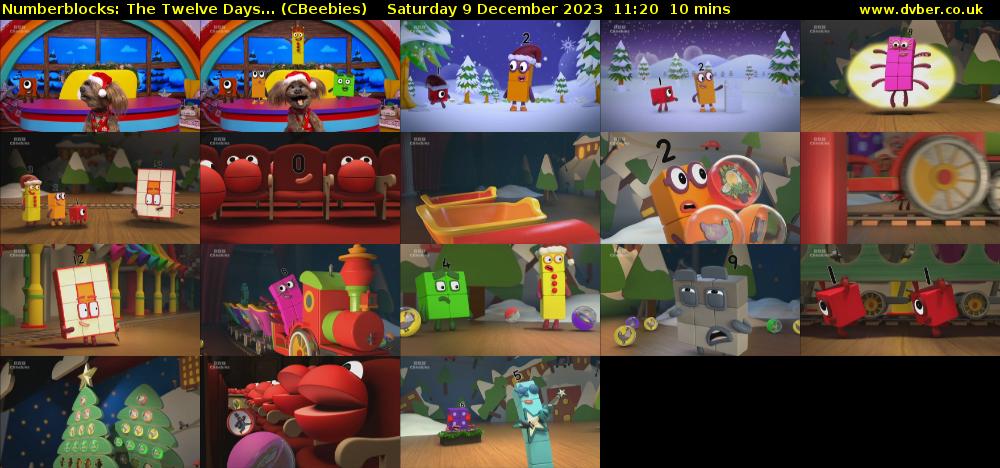 Numberblocks: The Twelve Days... (CBeebies) Saturday 9 December 2023 11:20 - 11:30