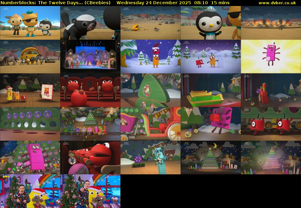 Numberblocks: The Twelve Days... (CBeebies) Wednesday 24 December 2025 08:10 - 08:25