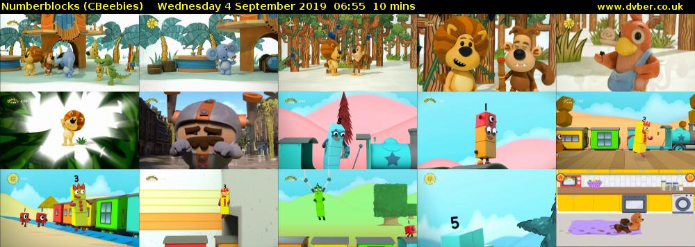 Numberblocks (CBeebies) Wednesday 4 September 2019 06:55 - 07:05