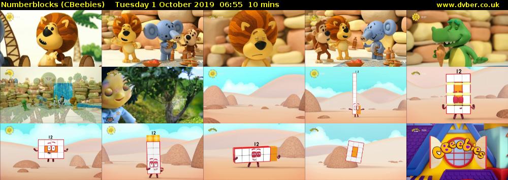 Numberblocks (CBeebies) Tuesday 1 October 2019 06:55 - 07:05