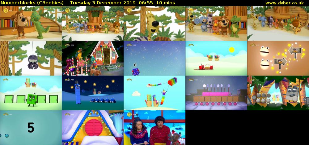 Numberblocks (CBeebies) Tuesday 3 December 2019 06:55 - 07:05