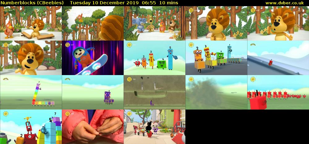 Numberblocks (CBeebies) Tuesday 10 December 2019 06:55 - 07:05