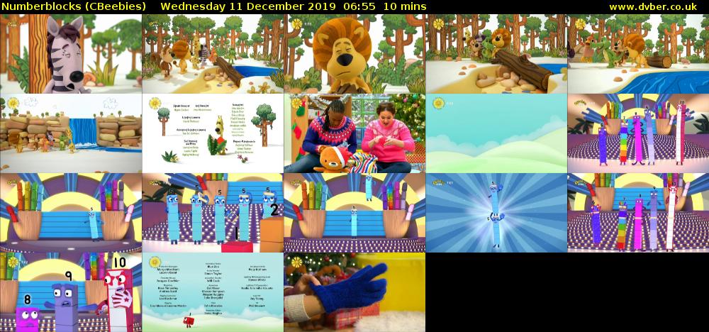 Numberblocks (CBeebies) Wednesday 11 December 2019 06:55 - 07:05