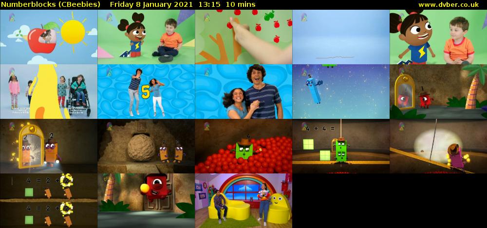 Numberblocks (CBeebies) Friday 8 January 2021 13:15 - 13:25