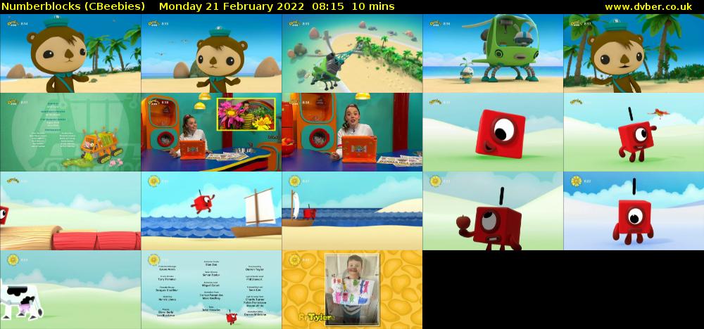 Numberblocks (CBeebies) Monday 21 February 2022 08:15 - 08:25