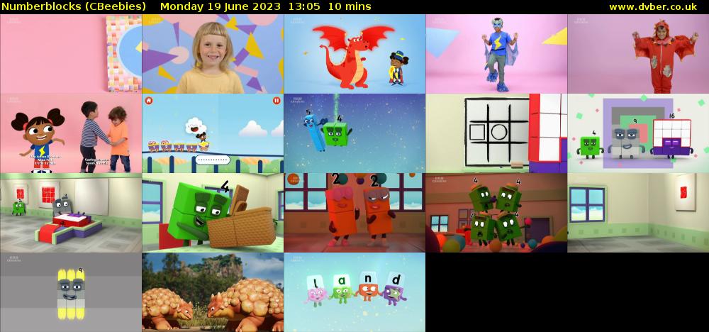 Numberblocks (CBeebies) Monday 19 June 2023 13:05 - 13:15