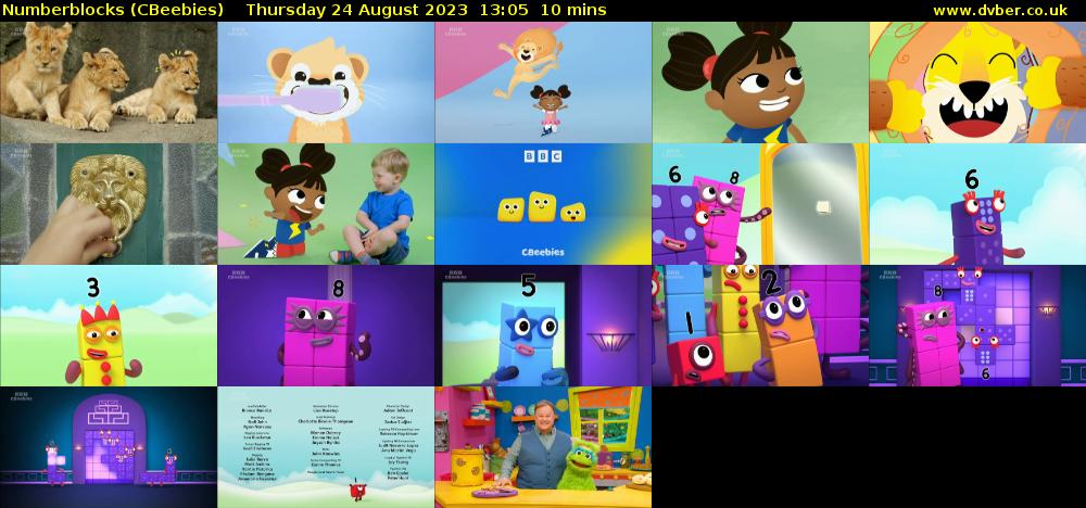 Numberblocks (CBeebies) Thursday 24 August 2023 13:05 - 13:15