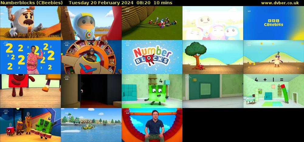 Numberblocks (CBeebies) Tuesday 20 February 2024 08:20 - 08:30