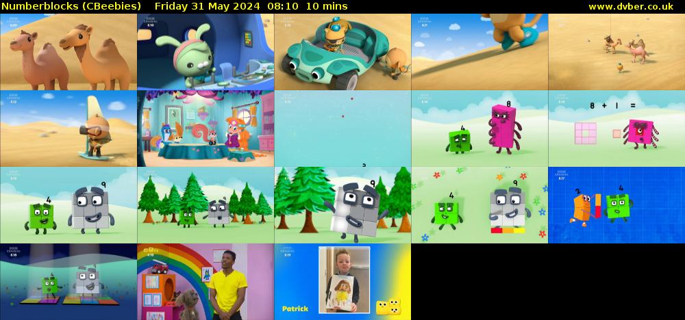 Numberblocks (CBeebies) Friday 31 May 2024 08:10 - 08:20