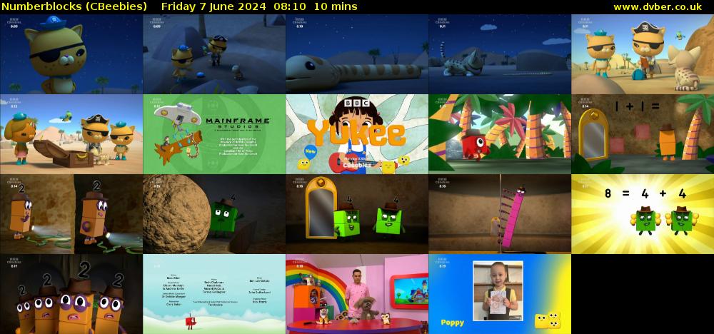 Numberblocks (CBeebies) Friday 7 June 2024 08:10 - 08:20