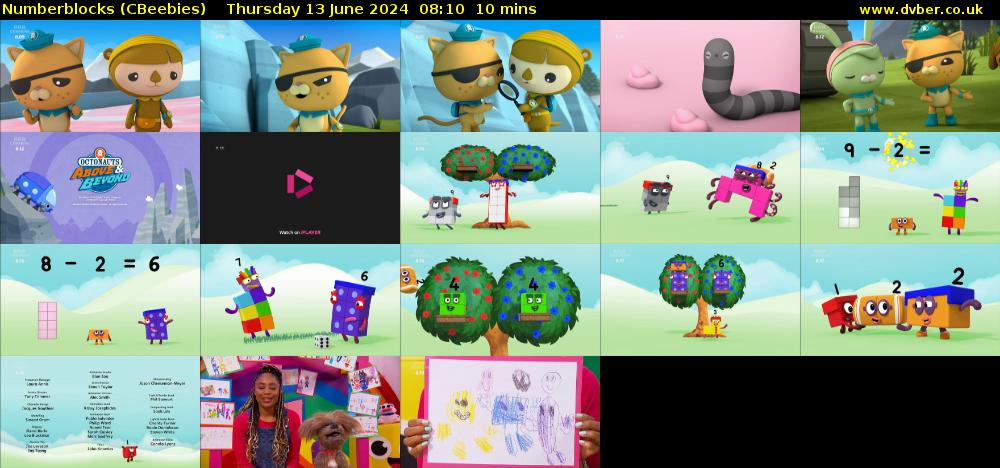 Numberblocks (CBeebies) Thursday 13 June 2024 08:10 - 08:20